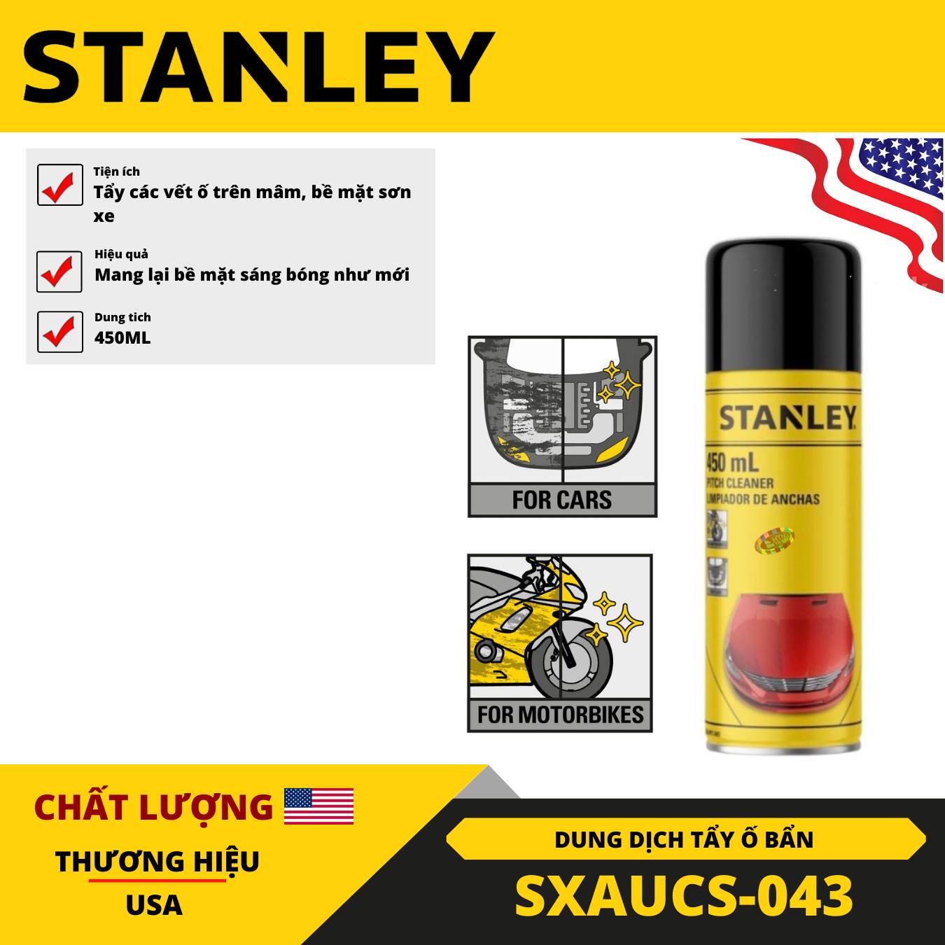 DUNG DỊCH TẨY Ố BẨN 450ml STANLEY SXAUPC-043