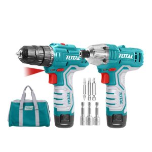 Bộ combo máy siết vít và máy khoan pin 12V Total TKLI1201