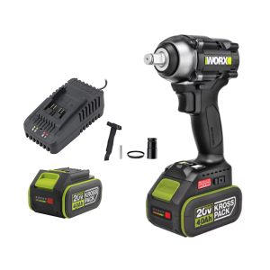Bộ máy siết bu lông dùng pin 20V Worx WE272 ( 2 Pin 4.0Ah & Sạc)