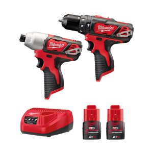 COMBO M12 Milwaukee - Máy khoan pin M12 BPD + Máy bắn vít M12 BID
