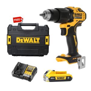 Combo Máy Khoan Pin Dewalt DCD709N + Pin DCB183-B1 20V-2.0Ah + Đế Sạc DCB1104-B1 + Valy N898229