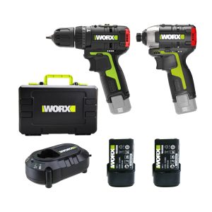 Combo Máy khoan và máy vặn vít dùng pin 12V Worx Green WU920X