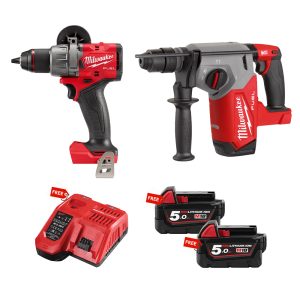 SPECIAL COMBO M18 - Máy khoan búa M18 FHX + Máy khoan động lực M18 FPD3 Tặng 2 Pin M18B5 & Sạc nhanh