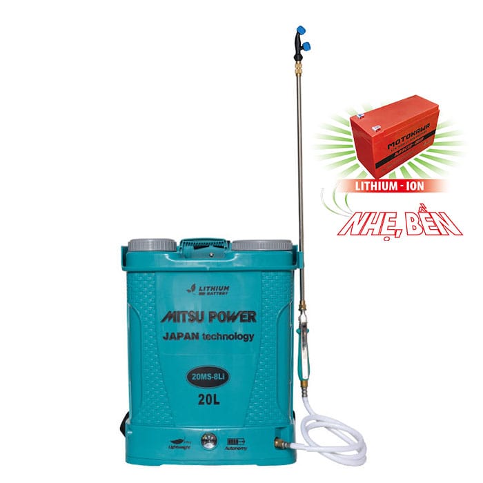 Bình phun thuốc 20 lít MITSU POWER 20MS-8Li (đảo thuốc tự động)